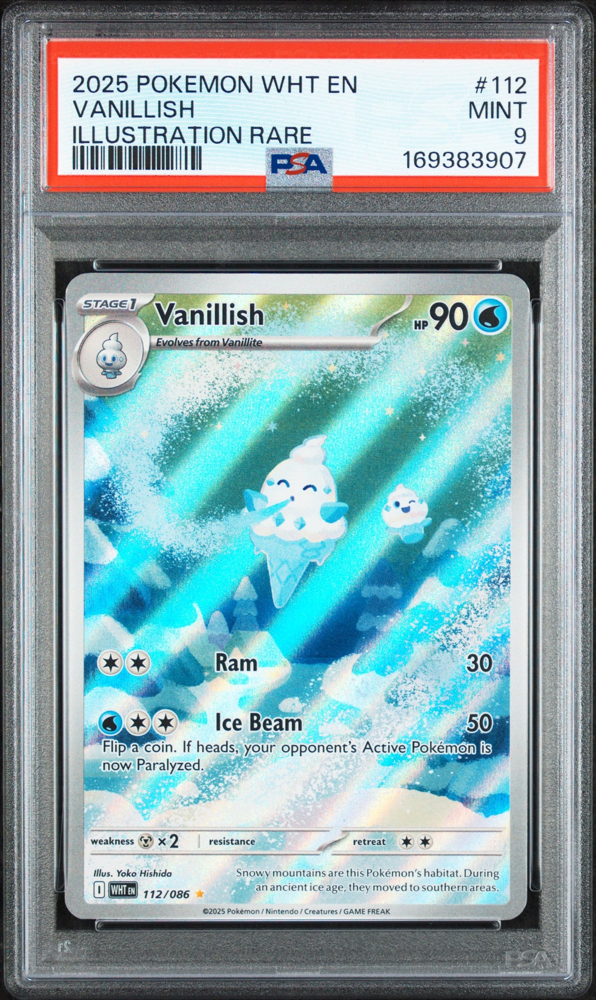 Vanillish 112/086 White Flare PSA 9 Mint