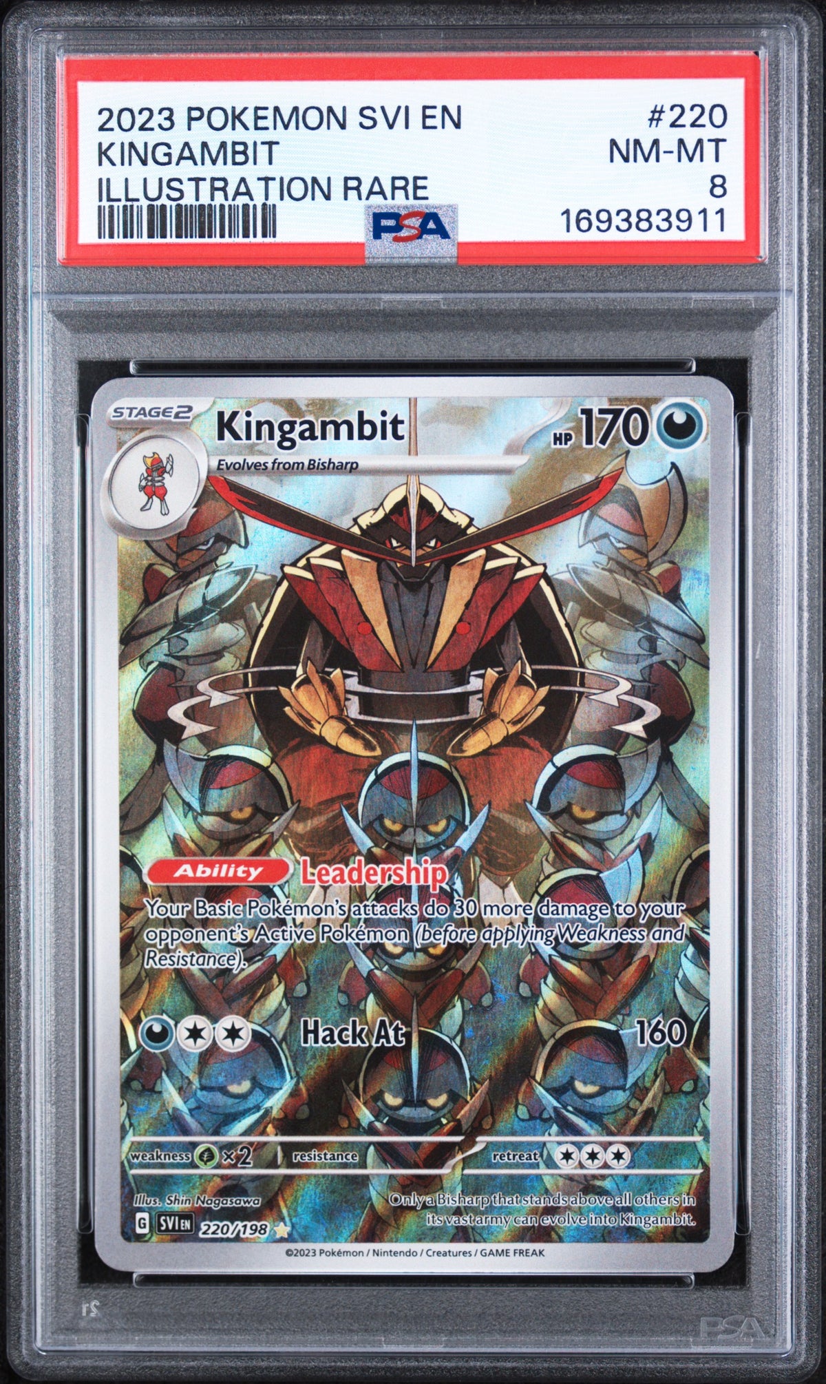 Kingambit 220 Scarlet & Violet PSA 8 Nm-Mt